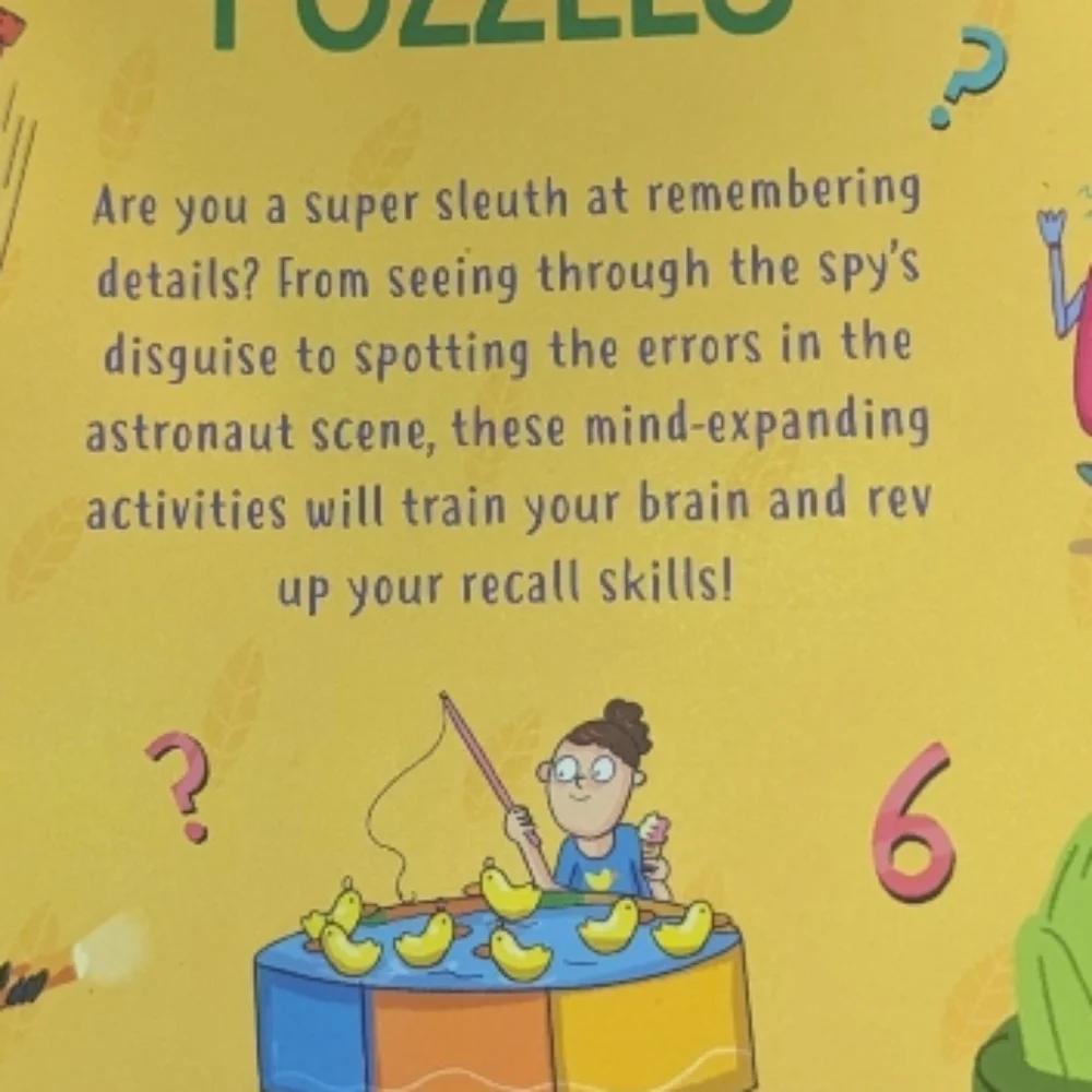 NEW Smart Kids 101 Memory Puzzles Book Children Educational Activities Yellow